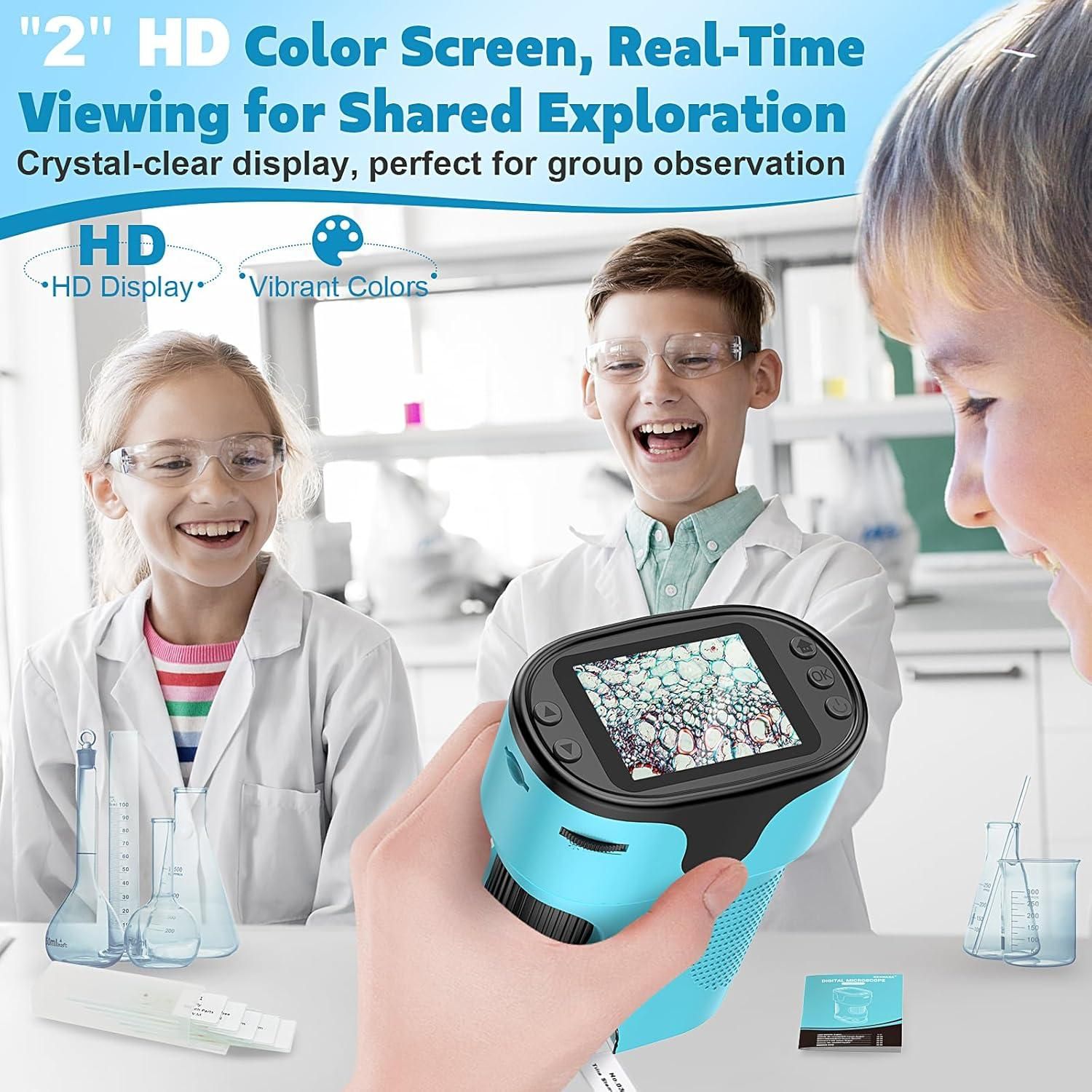 1000X Pocket Microscope for Kids - 4K 2.0
