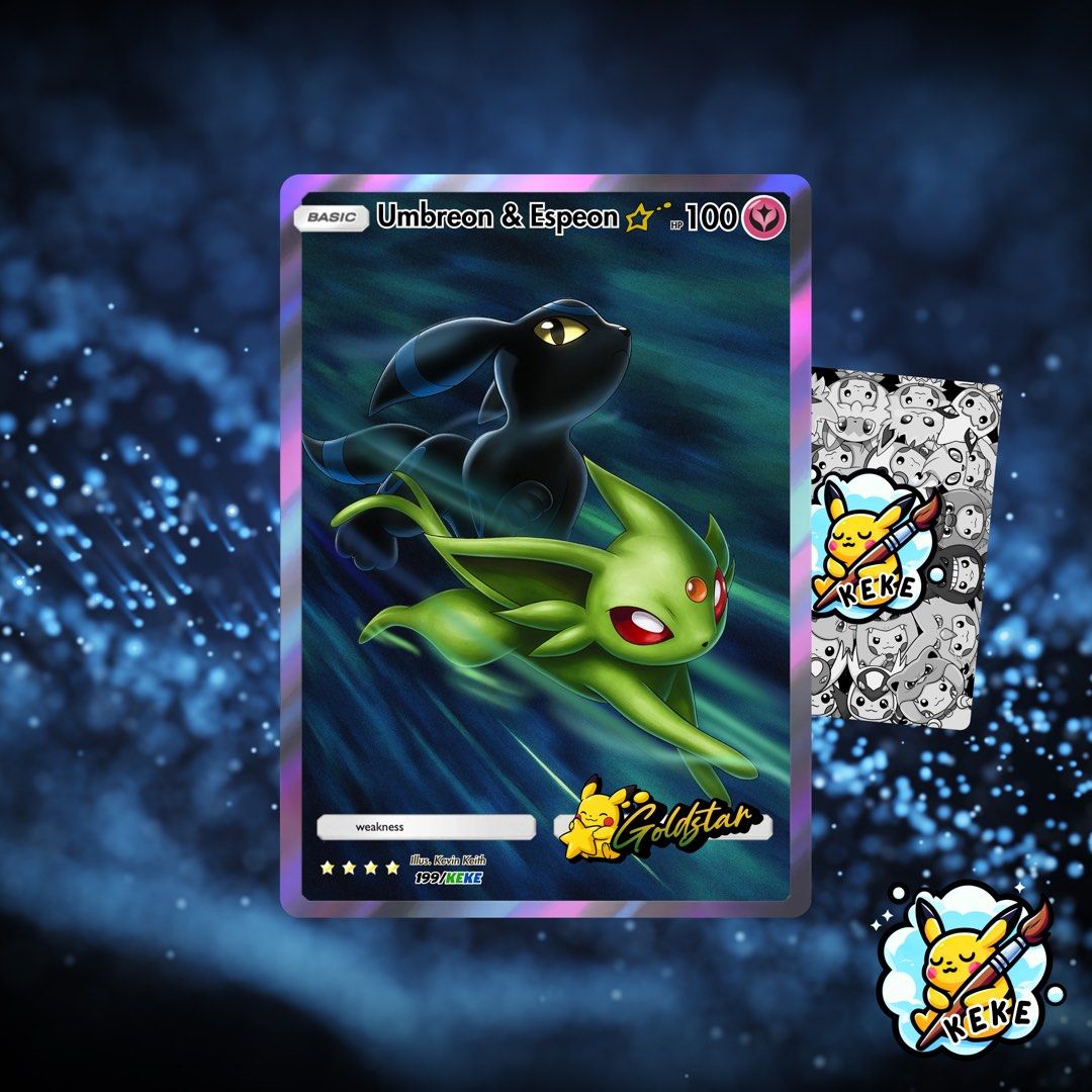 199/KEKE - Umbreon &amp; Espeon Gold Star, Hobbies &amp; Toys, Toys &amp; Games on Carousell