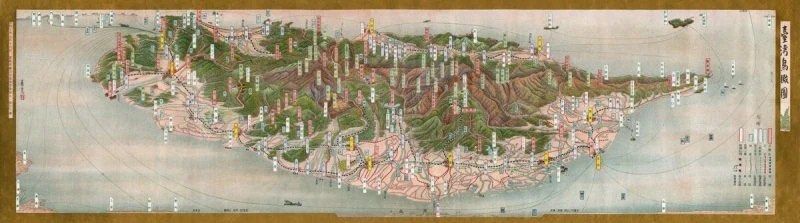 由 chibolette (刊登 ID 1383524462，圖片 2) 提交，位於 高雄市 (Kaohsiung) 的 全新 [聚珍臺灣] 臺灣鳥瞰圖 原圖 金子常光繪 台灣 掛畫 地圖 壁掛 (類別：相架畫作)，說明：聚珍臺灣 臺灣鳥瞰圖 原圖 金子常光繪 臺灣鳥瞰圖 原圖金子常光繪製造：聚珍臺灣 材質尺寸：草香紙/91x25cm 圖像授權：國立臺灣歷史博物館。