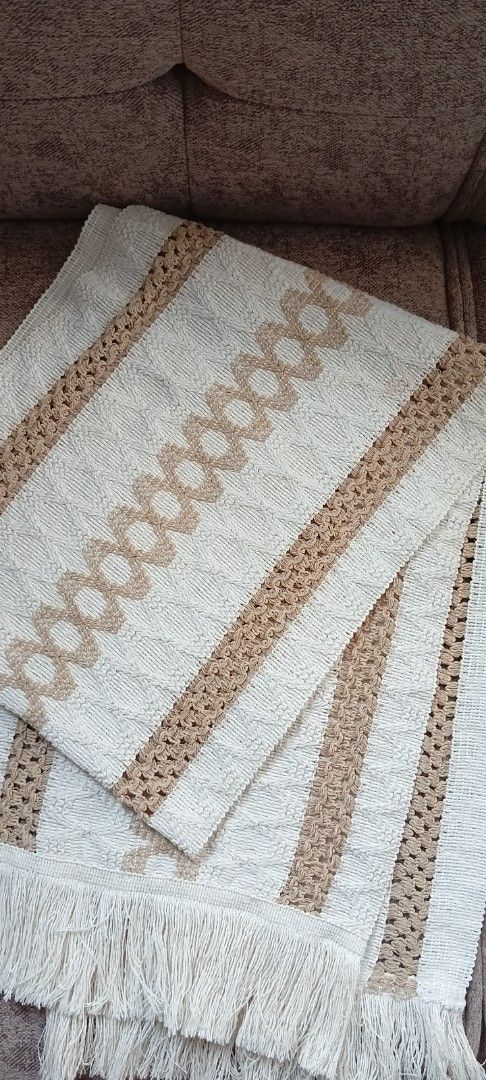Aesthetic Table runner (Category: Curtains & Blinds) located in Caloocan City. Submitted by shopna2024 (Listing ID 1383544494, Image 1). Description: slightly use, like new (sa side table lang sya nagamit) no issue or damage good quality para sa aesthetic na result ng table or side table cloth sya nababasa / pwede labahan dimension : 172cmx58cm pang 2 or 4 or 6 seaters table RFS: may bago na ulit concept design sa unit plus I have many pieces on 