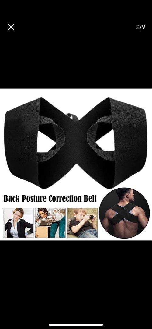 Back Posture Correction Strap (Category: Braces, Support & Protection) located in Singapore. Submitted by ohiiithere (Listing ID 1383570932, Image 2). Description: - Improves posture - Reduces back pain - Comfortable and easy to wear - Size S.
