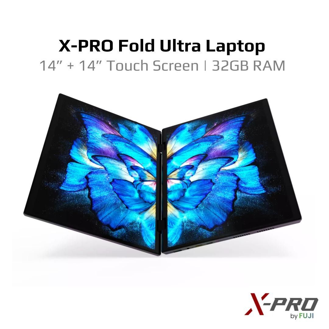 Brand New XPRO Fold Ultra Laptop - 14 Inch Dual Screen With Touch - 14+14 " - 16GB RAM + 512GB SSD - Free MS Office - Refurbished Set Like New - Full Set With Box !63205299655043112
