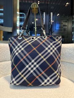 トートバッグ BURBERRY CHECK TOTE BAG BURBERRY Logo-Appliquéd Checked Twill Tote Bag for Men | MR