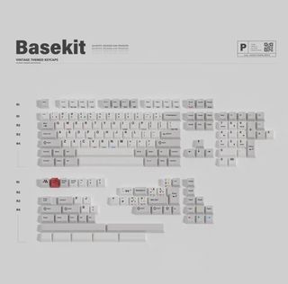 Cold white keycap
