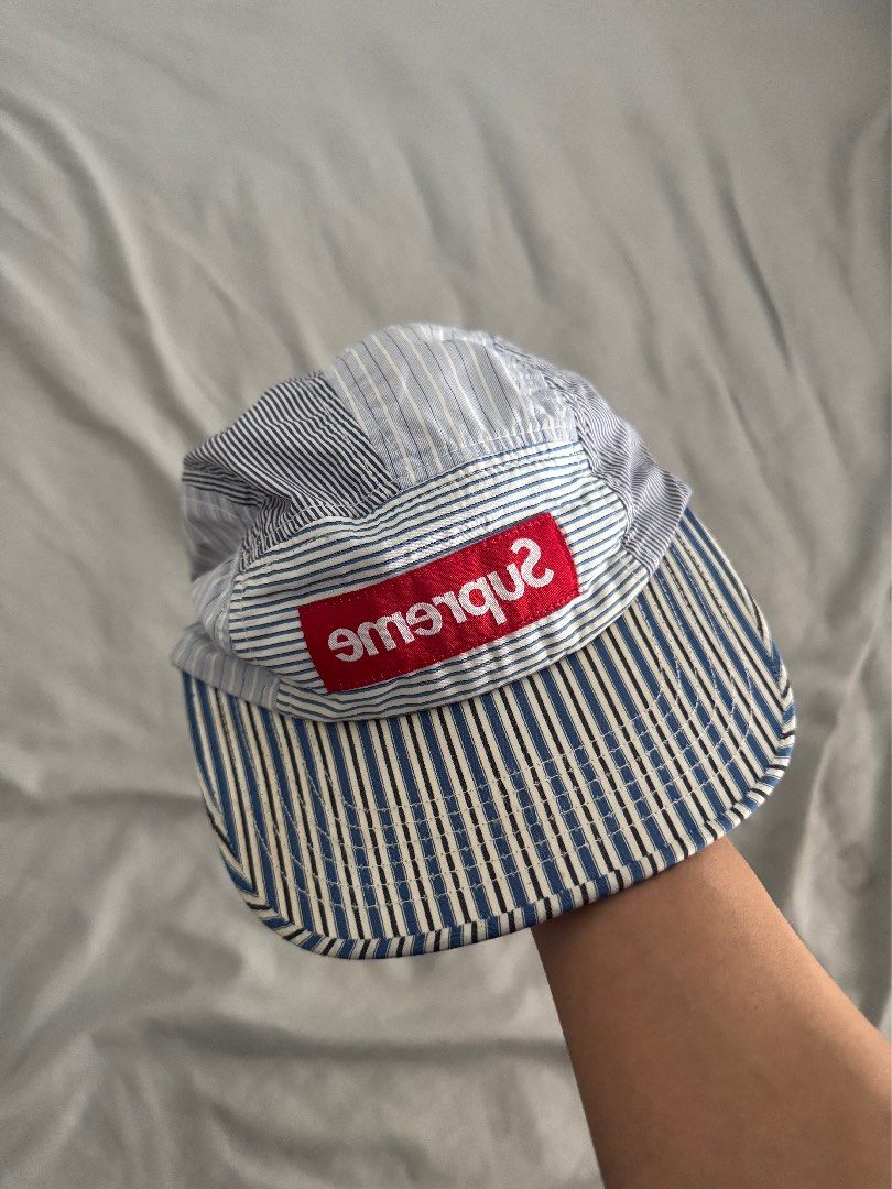Comme des Garcons Supreme Pinstripe Camp Cap (Category: Activewear) located in Pasig City. Submitted by archive.project (Listing ID 1383560960, Image 2). Description: For sale Rare CDG x Supreme Pinstripe Camp Cap From 2012 collection, first ever collab with Supreme Personal collection, well kept No issues, very good condition ₱7,000 (slightly negotiable only) Meet up (BGC/Makati) or shipping available.