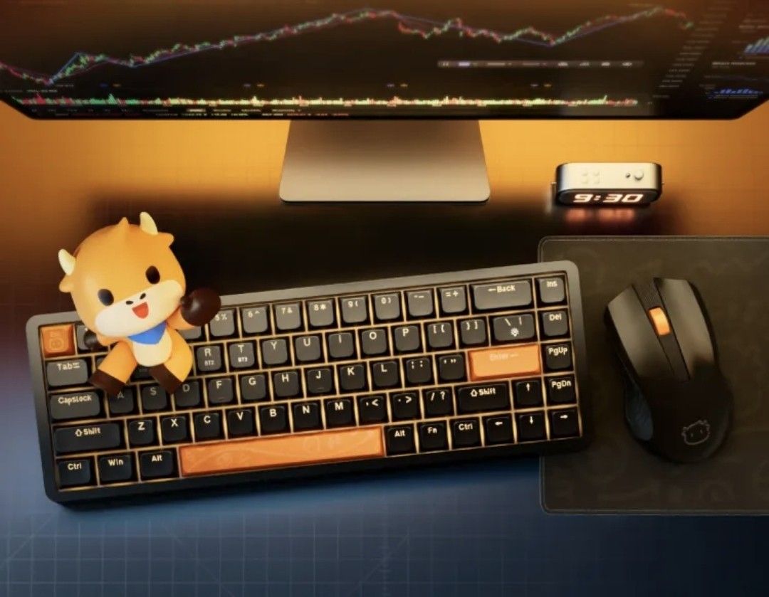 FUTU FAMILY Moomoo Wireless Keyboard, Mouse, and Mousepad Set63205311356290111
