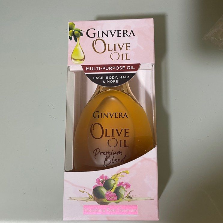 Ginvera Olive Oil Elixir Nourishing Rose Geranium (multi purpose oil for face, body, hair and more) 100ml (Category: Face Care) located in Singapore. Submitted by armyjeon (Listing ID 1380337691, Image 1). Description: Brand new! Self collect at Serangoon north (my blk) or thru tracked ($2.90) or meetup at sengkang mrt (weekdays only) Price is fixed Exp:01-2028.