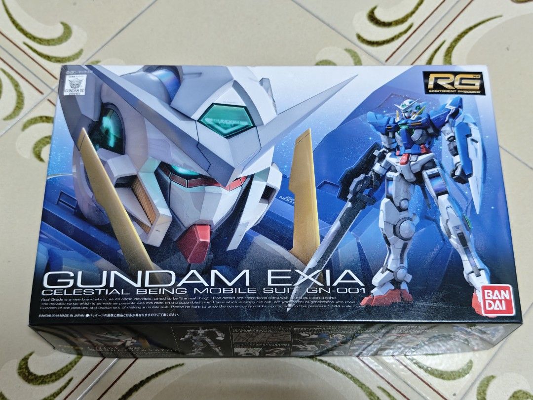 Gundam Exia RG with repair kit (Category: Gundam Model Kits) located in Singapore. Submitted by 3ricl4 (Listing ID 1383610591, Image 1). Description: Selling brand new RG Gundam Exia with repair Mode Kit. both brand new nvr use. reason for selling. lost interest so clearing to make space. deal in cash..