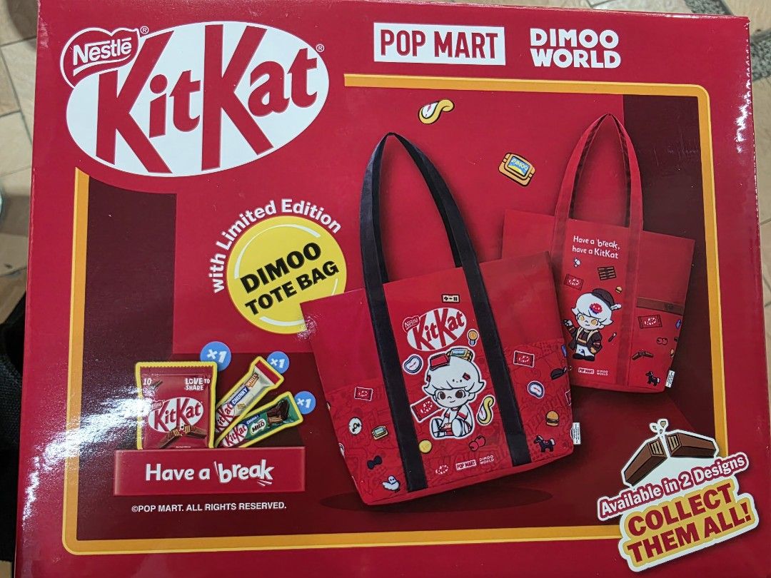 DIMOO x KitKat POP MART トートバッグ タイ限定 DIMOO x KitKat POP MART トートバッグ タイ限定 - メルカリ