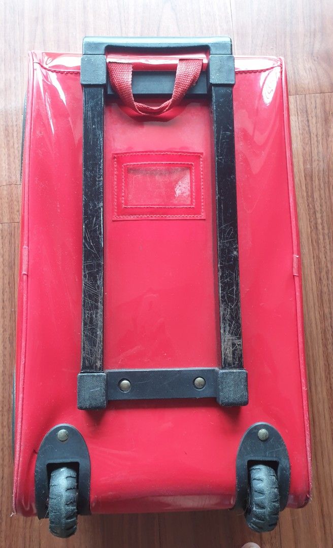 Lightning McQueen Luggage for Kids (Category: Luggage) located in Manila. Submitted by au0801 (Listing ID 1383564544, Image 3). Description: Lightning McQueen Luggage for Kids Measurement : 16"L x 13"W x 4"H With 4 wheels all in working condition With signs of usage and discoloration . Zipper is good..