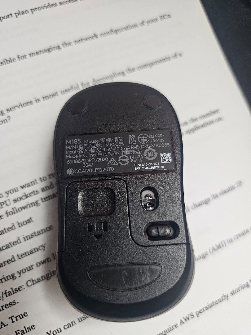 Logitech M185 Wireless Mouse - Black63214853399042113