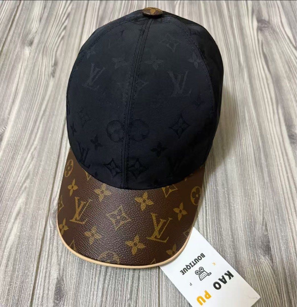 Louis Vuitton 黑老花拼接Dad Hat, 名牌精品, 精品配件在旋轉拍賣