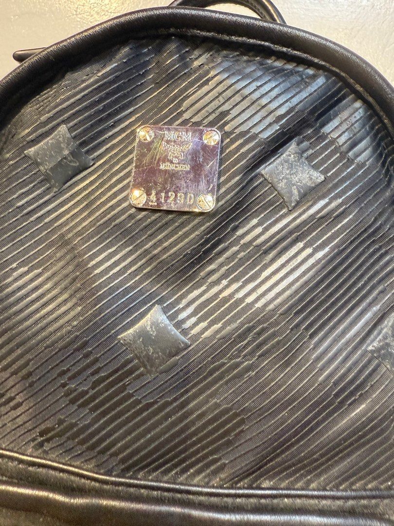 MCM Dieter Backpack Lion Camo Small Black (Category: Luxury Bags & Wallets) located in Pasig City. Submitted by armoire_deluxe (Listing ID 1383509894, Image 2). Description: Pre💕 item. In good condition..