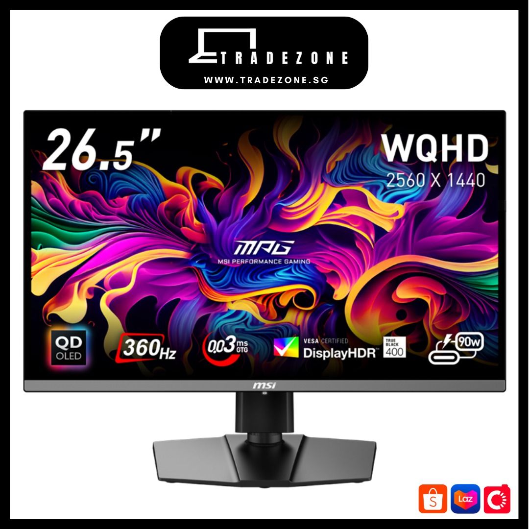 MSI MPG 271QRX QD-OLED 2K WQHD 360Hz 0.03ms Gaming Monitor63211353838978110