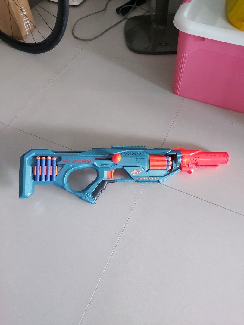 Nerf eaglepoint (Category: Action & Battle Toys) located in Singapore. Submitted by plsbuymystuffpls1 (Listing ID 1383480686, Image 1). Description: selling as clearing space what you see is what you get deal at my block.