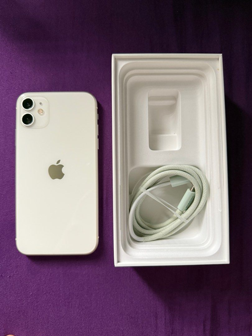 REPRICED: iPhone 11 - 128GB (White) (Category: iPhone 11 Series) located in Cavite. Submitted by bluewaters11 (Listing ID 1383471741, Image 3). Description: Please READ. 🙂 MODEL: iPhone 11 STORAGE SIZE: 128GB COLOR: White INCLUSIONS: Box, alternative USB charging cord DATE OF PURCHASE: Dec 2019 (POWER MAC CENTER - THE PODIUM) BATTERY HEALTH: 71% 90% smooth Never been opened. No other issues. Lady-owned. Price is still slightly negotiable. PAYO. 