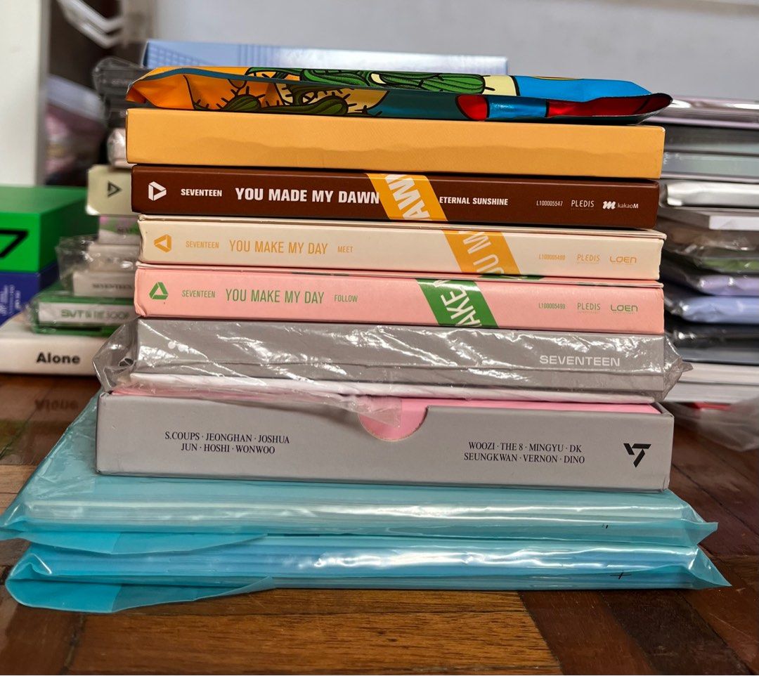 Seventeen NCT GOT7 Albums (Category: K-Wave Merchandise) located in Mandaluyong City. Submitted by ryshe (Listing ID 1383530279, Image 3). Description: ‼️QUITTING SALE‼️ ALBUMS 100-300 pesos 17 Carat Going Seventeen Alone YMMD An Ode Henggarae Semicolon Your Choice Attacca Sector 17 Dream Japan Special Single POL ++ free official merch for every purchase (photocards, albums, etc) .