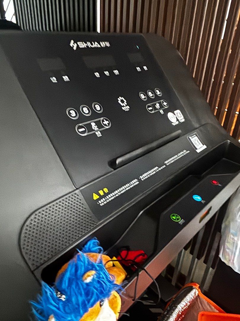 Shua Home Use Folding Treadmill A9 (Category: Cardio & Fitness Machines) located in Singapore. Submitted by lmaofish123 (Listing ID 1383494146, Image 1). Description: Used a couple of times but still good condition. My family member stop using the machine because he strain his back badly twice so decided to stop. Transport and delivery not provided, you have to get it yourself. We are only selling the threadmill and nothing else. Very heavy so yo