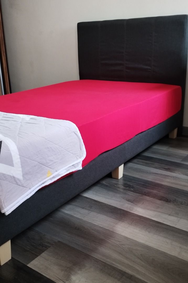 Single Bed Frame with Headboard