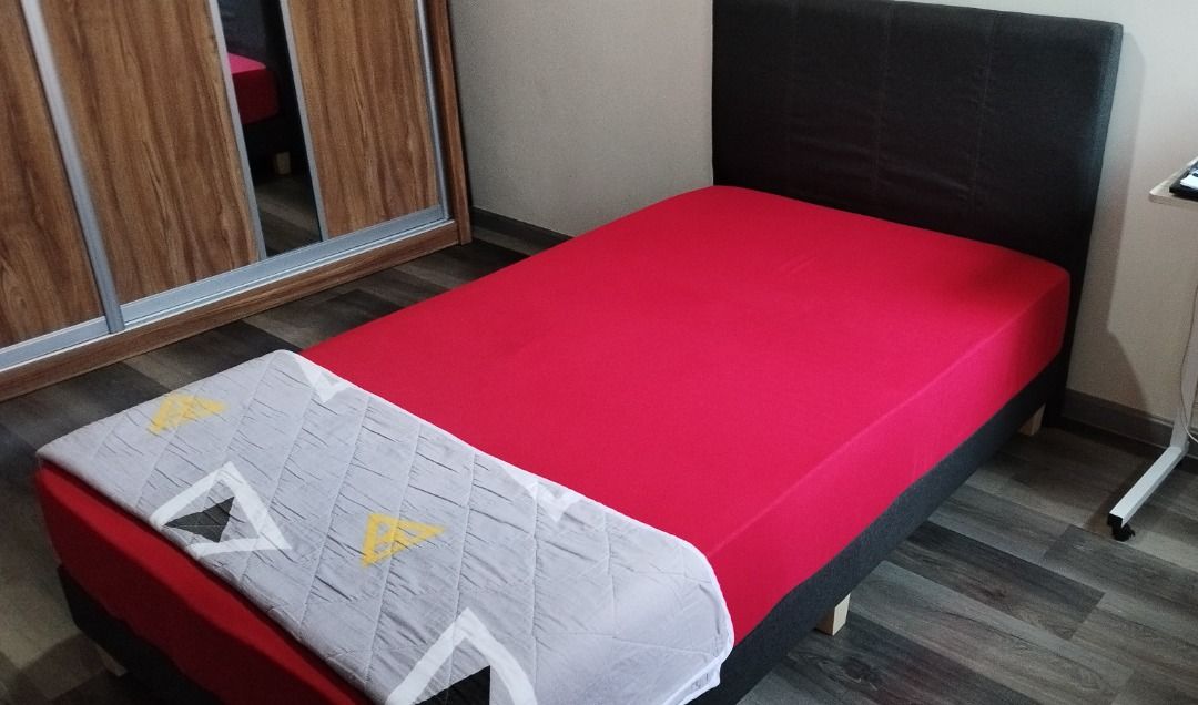 Single Bed Frame with Headboard65075095116289111