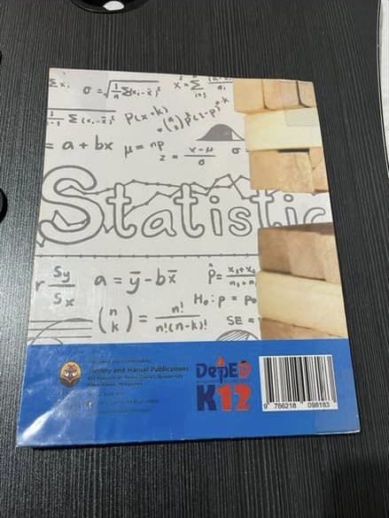 Statistics and Probability: A modern approach to new generation (Category: Textbooks) located in Caloocan City. Submitted by mieldlsryes_ (Listing ID 1383512968, Image 3). Description: ☑️ Secondhand but like new ☑️ Minor flaws such as dents in the cover page and few annotations in some page ☑️ price is still negotiable Mode of Payment: Gcash or Bank Transfer Mode of Delivery: Lalamove (delivery fee shouldered by buyer).
