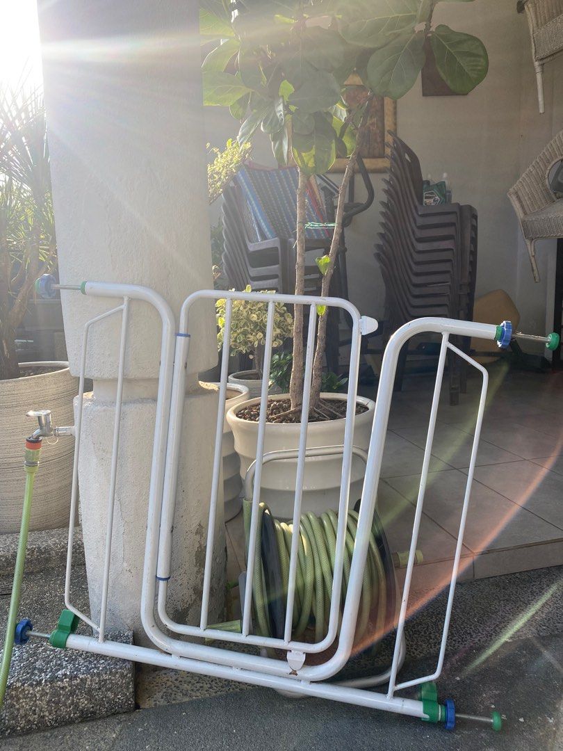 Steel baby fence (Category: Safety Gates, Locks & Protectors) located in Puchong. Submitted by thethings1706 (Listing ID 1383496903, Image 1). Description: Baby fence for stairs. For safety purposes. Made of solid steel. White color. The condition is still good and it can be used for a long time. The color is somewhat faded..