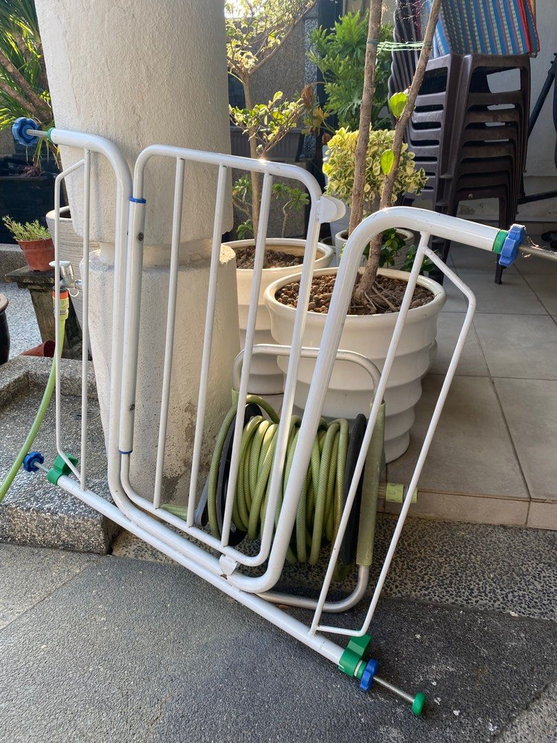 Steel baby fence (Category: Safety Gates, Locks & Protectors) located in Puchong. Submitted by thethings1706 (Listing ID 1383496903, Image 3). Description: Baby fence for stairs. For safety purposes. Made of solid steel. White color. The condition is still good and it can be used for a long time. The color is somewhat faded..