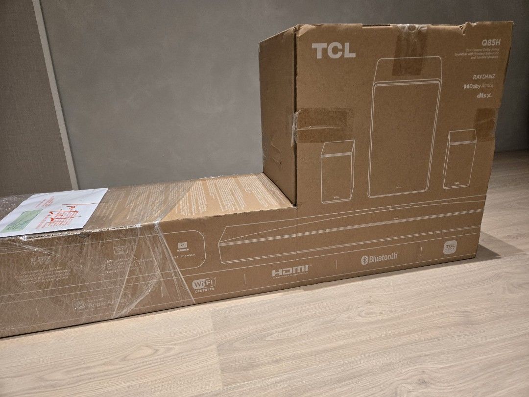 由 n0926583 (刊登 ID 1383594239，圖片 2) 提交，位於 新竹縣 (Hsinchu County) 的 TCL Q85H 聲霸soundbar (類別：Soundbar、揚聲器、藍牙喇叭、耳擴)，說明：全新TCL Q85H 聲霸，官方售價32,900 家裡已有音響固折扣出售 大型物件，新竹竹北高鐵面交。