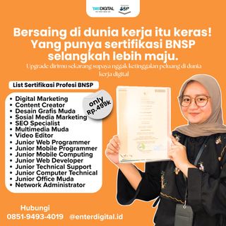 (Kategori: ) berada di . Dikirim oleh sertifikasikompetensibnsp (ID iklan 1383534302, Gambar 1). Deskripsi: .