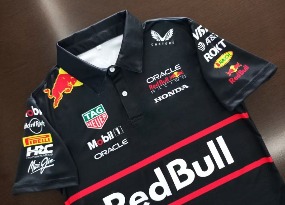 2025 Red Bull Racing Formula One F1 Team Polo Tee Shirt, Men's