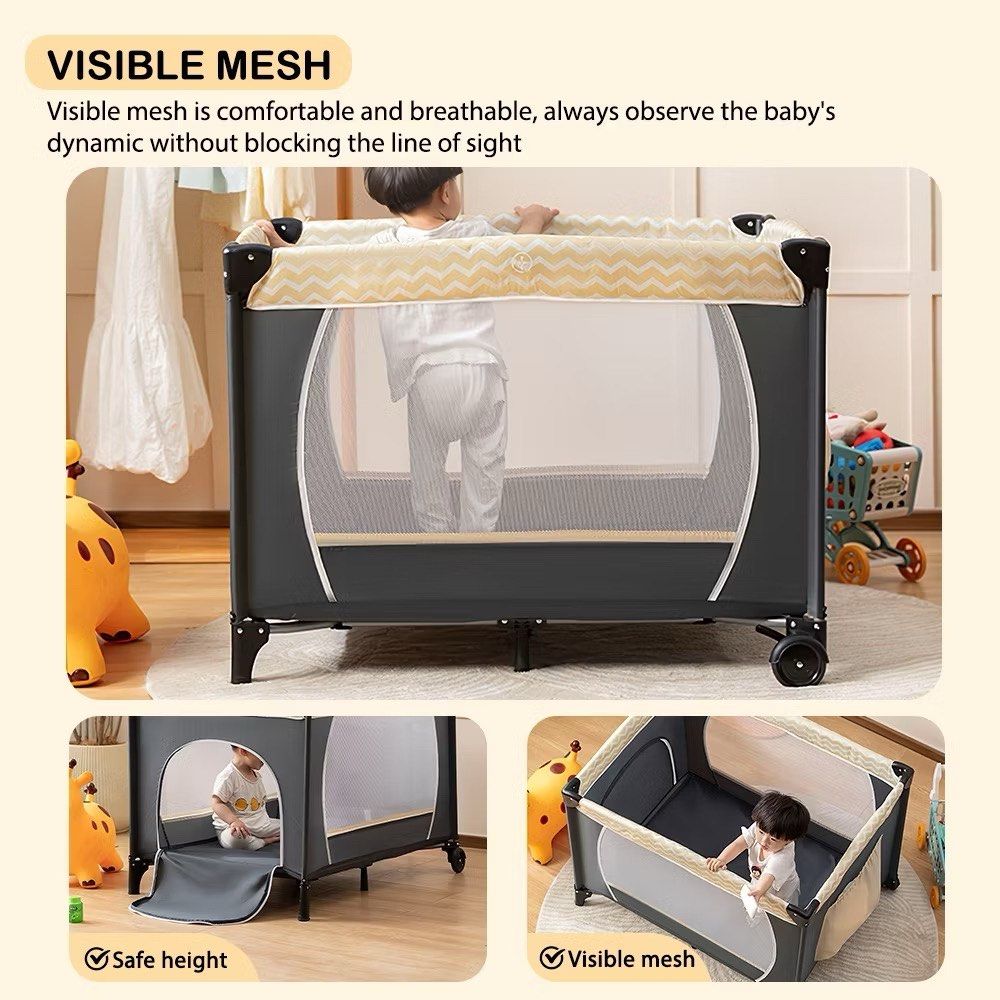 2 Layers Foldable Baby Crib (Pink) (Category: Cots & Cribs) located in Manila. Submitted by royalphoenix.b2a6e0 (Listing ID 1378412347, Image 2). Description: ✨In good condition ✨No flaws ✨Comes with diaper table ✨2 layers (perfect for newborn to toddlers).