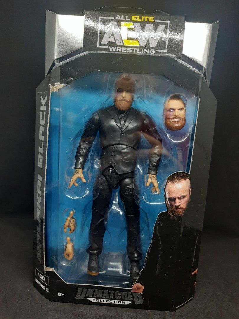 AEW Unmatched 8 Malakai Black (Category: Figurines & Statues) located in San Juan City. Submitted by ged06 (Listing ID 1378527020, Image 1). Description: Title: AEW Action Figures – Jazwares | Brand New, Unopened | PRICE FIXED Description: Brand new and unopened AEW Action Figures for sale! All figures are complete with accessories. Please note that while the items are in brand new condition, there may be minor cosmetic imperfections on the packa