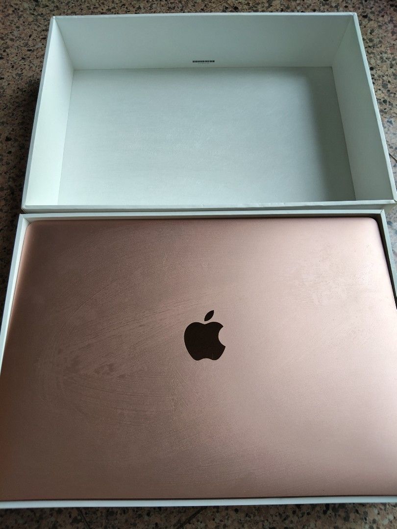 Apple MacBook Air - Rose Gold (Category: Laptops & Notebooks) located in Singapore. Submitted by s.vydhy (Listing ID 1378351359, Image 2). Description: - Like new Apple MacBook Air (Rose Gold) - Includes original box, charger, and all accessories - Laptop is in pristine, unused condition - Stylish and powerful - M1 model A2337 (specification here :https://support.apple.com/en-sg/111883) - Bought for sales presentation purposes but switched to Mic
