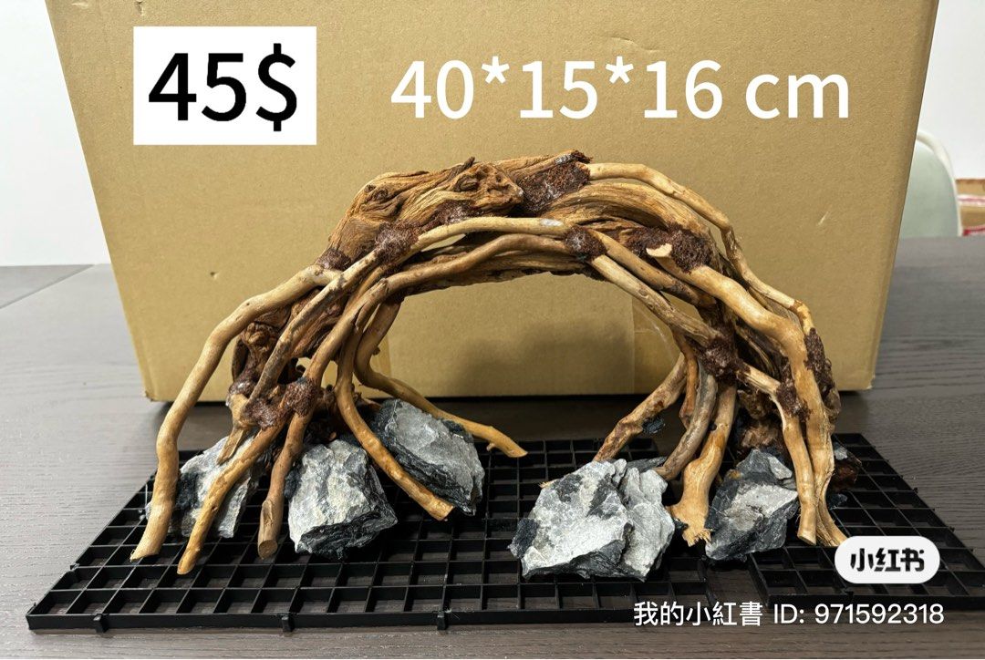 Aquasacpe fish tank built skeleton (Category: Homes & Other Pet Accessories) located in Singapore. Submitted by wxjhui (Listing ID 1375239861, Image 1). Description: Aqua scape skeletons in different sizes, Perfect for your fish tank setup. ready to use. Self-collection preferred. At Clementi MRT Chat for more details! open for nego.