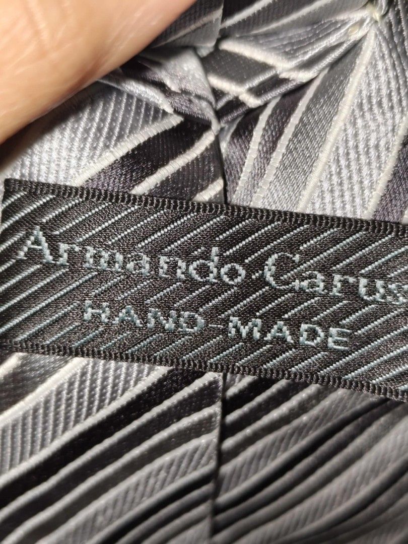 Armando Caruso Silver and Black Neck Tie (Category: Ties) located in Quezon City. Submitted by drlnmrdn (Listing ID 1378458834, Image 2). Description: Armando Caruso Silver and Black Neck Tie PHP 300 - Barely used - No issues with the clothing at all. Pick-Up only or Pick-Up by your rider. Buyer should book the delivery so they can monitor the delivery. Meet-up on Ever Gotesco Commonwealth, SM Fairview or, SM North only. MOP: Cash on Pickup, bank