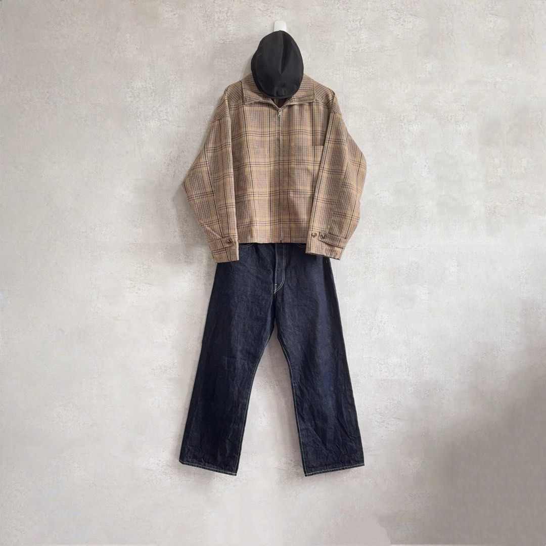ジャケット・アウター AURALEE WOOL SERGE CHECK ZIP-UP BLOUSON AURALEE : WOOL SERGE CHECK ZIP-UP BLOUSON｜doo-bop 藤井克哉(Fujii