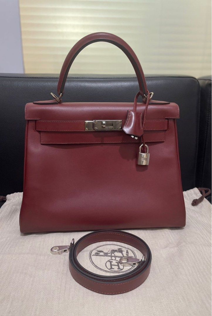 Authentic Hermes Kelly 28 K28 RH Box Retourne PHW E