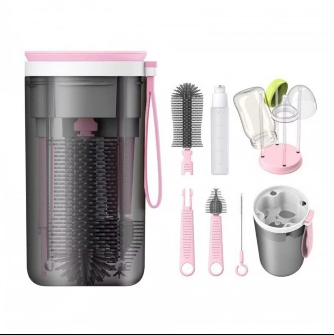 Baby bottle travel silicone brush set 6 in 1 bottle cleaner kit with drying rack BPA free (Category: Baby Toiletries & Grooming) located in Singapore. Submitted by luminarionline (Listing ID 1378527889, Image 2). Description: colors available: blue, pink pm if you have any questions FREE NEXT DAY DELIVERY 🚚.