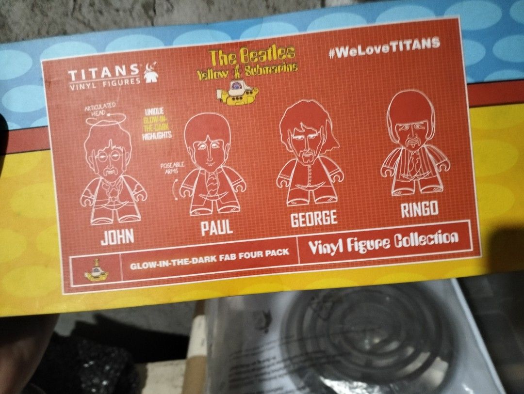 Beatles titans vinyl figure box 3inch (Category: Designer & Blind Box Toys) located in Manila. Submitted by jhenaloymerchandise (Listing ID 1378361436, Image 2). Description: Beatles titans vinyl figure box 3inch brand new in box.