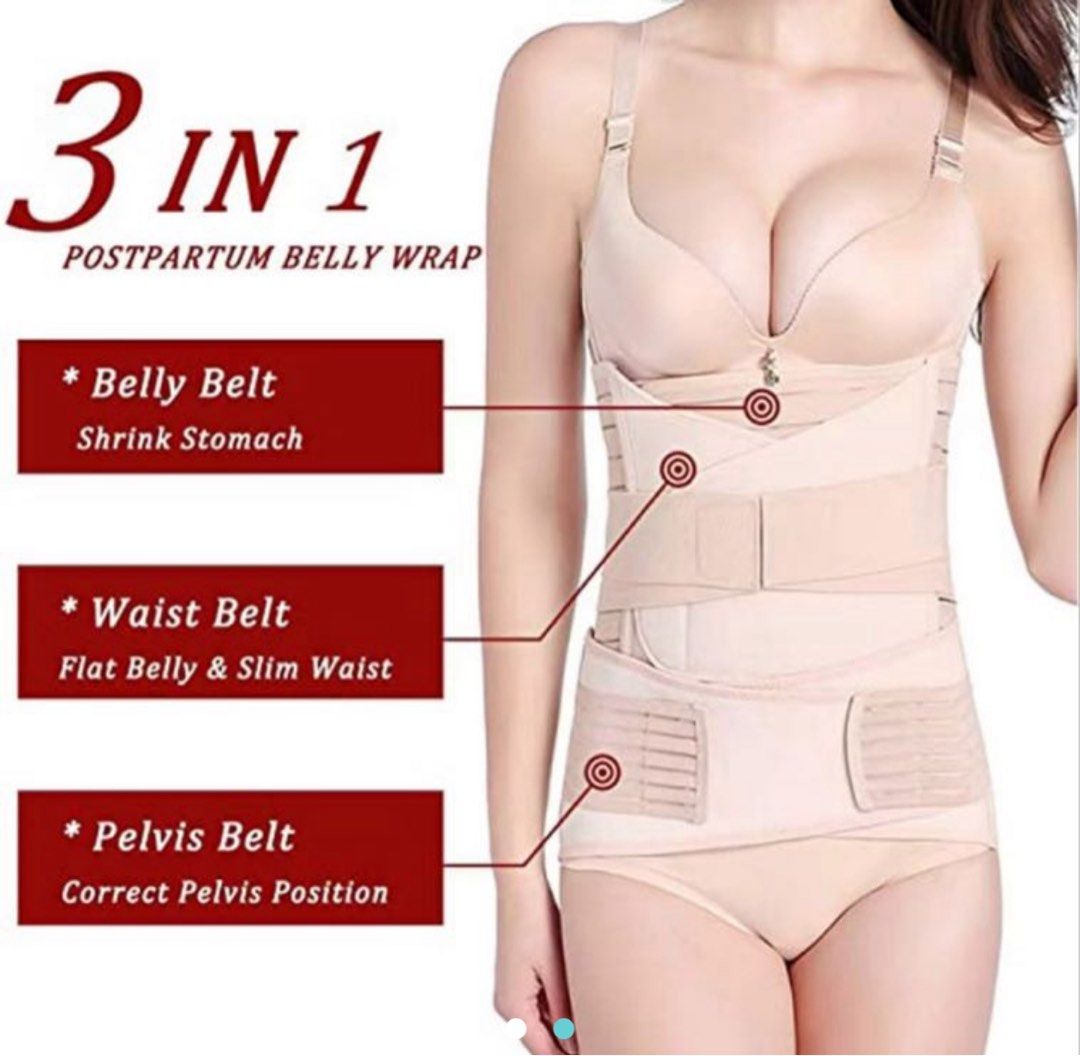 Brand New- 3-in-1 Postpartum Belly Wrap (Category: Braces, Support & Protection) located in Singapore. Submitted by ashwini27789 (Listing ID 1378429118, Image 2). Description: Size - M Colour - Nude Brand new. Selling as I bought the wrong size. Original price - 15.90$.