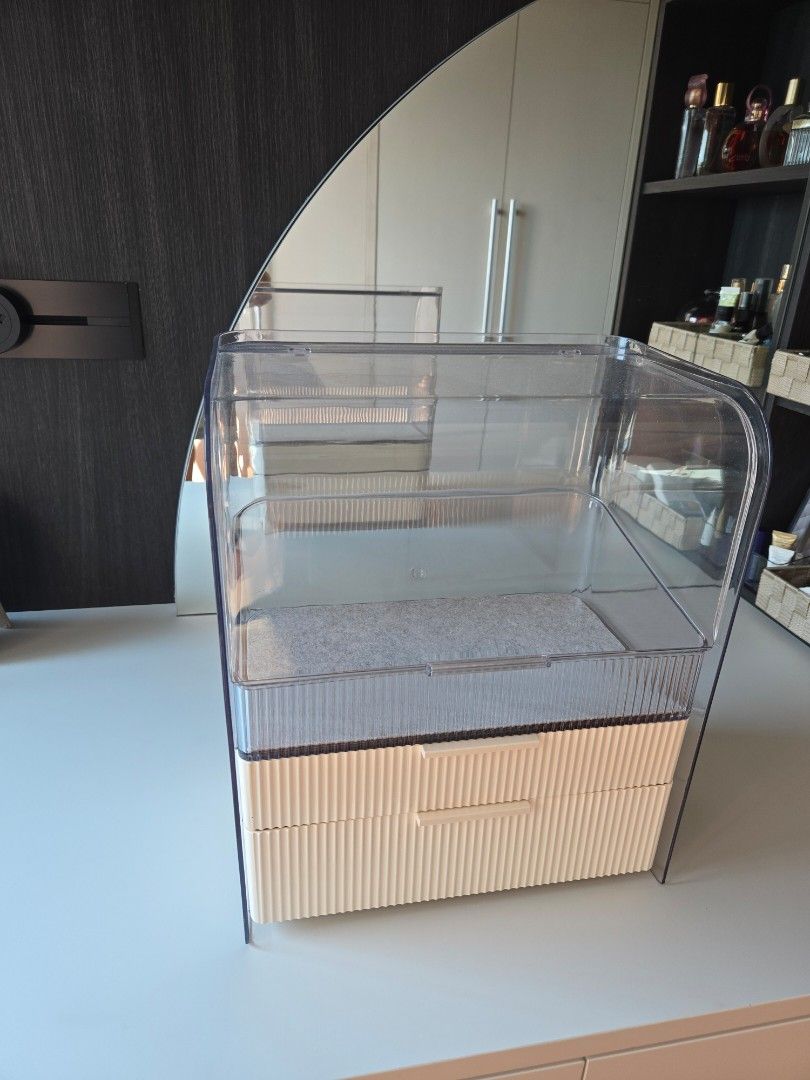 Clear Plastic Storage Organizer with Drawer