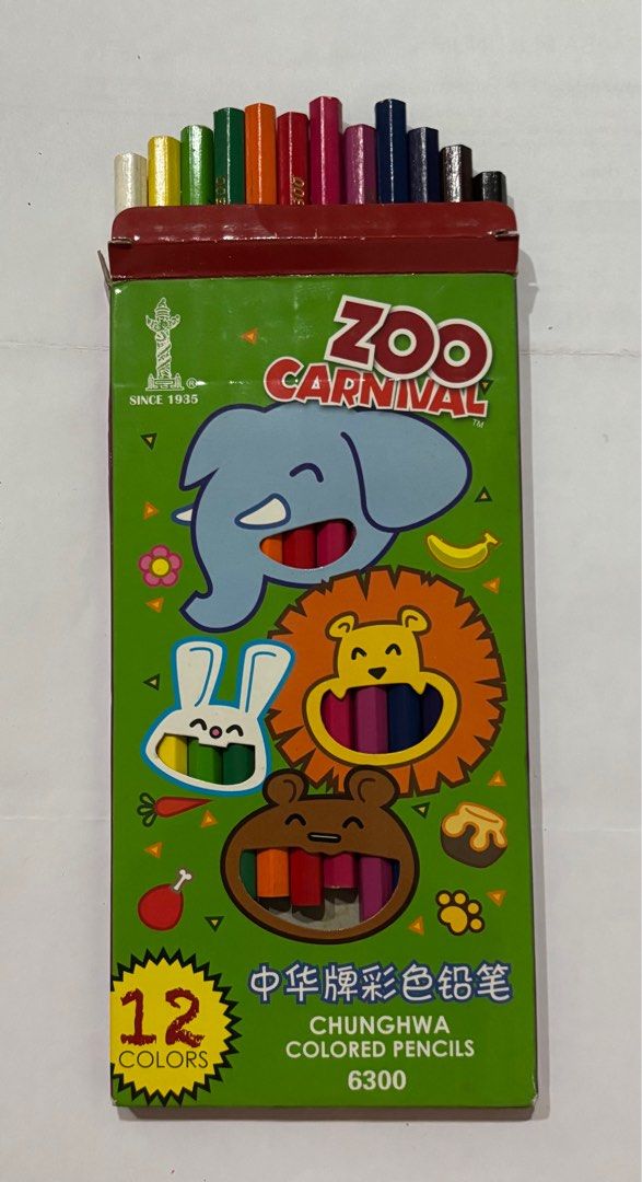 Colour Pencil (Category: Stationery & School Supplies) located in Singapore. Submitted by amyquekpoh (Listing ID 1378464855, Image 1). Description: 12 colours Chung Hwa Colour Pencil.