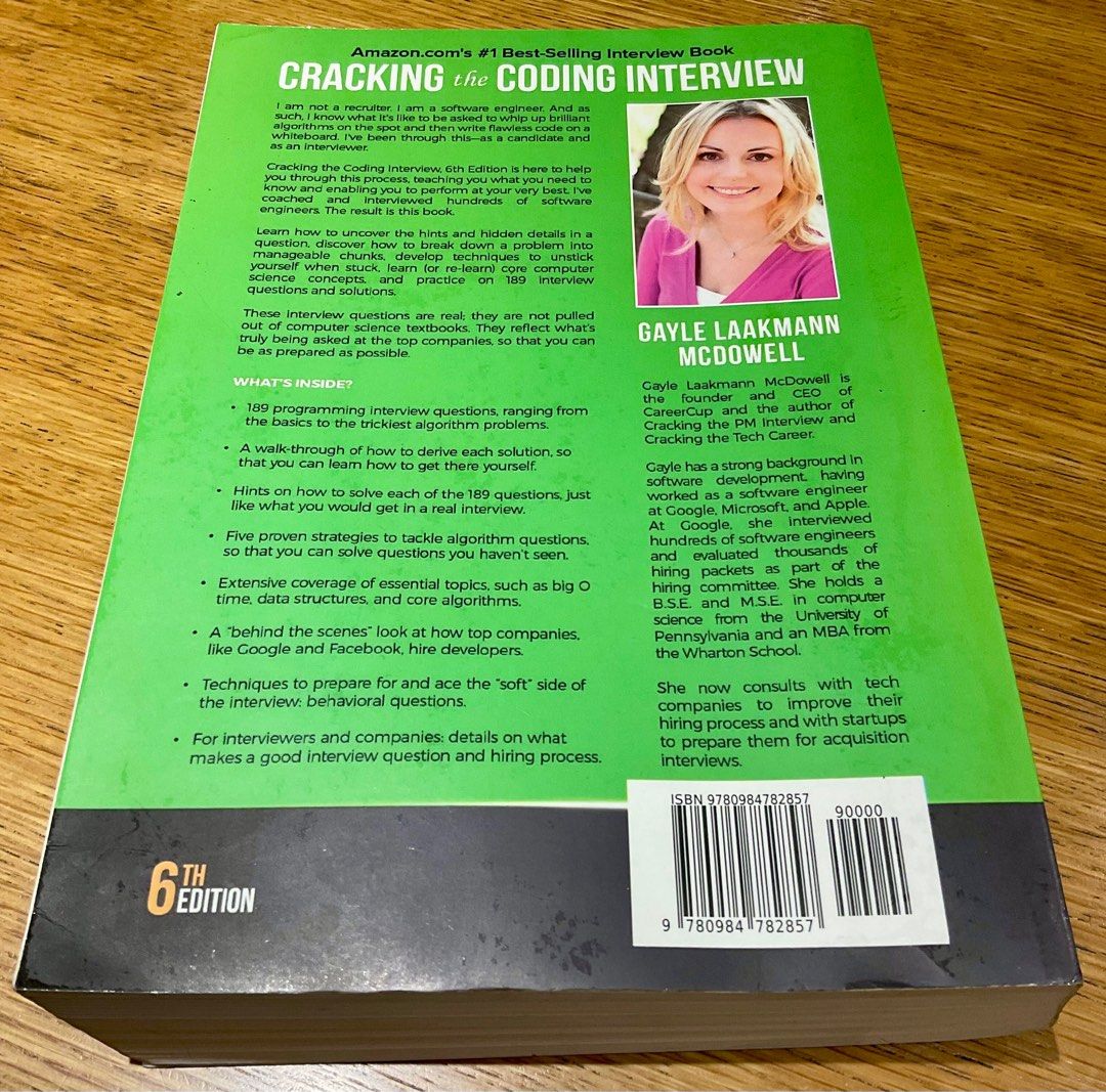 Cracking the Coding Interview 6Ed, 興趣及遊戲, 書本 & 文具, 教科書 - Carousell