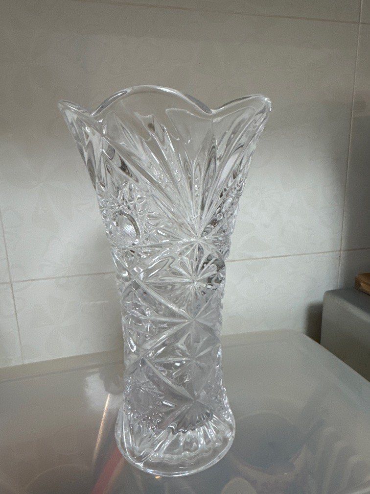 Crystal flower vase