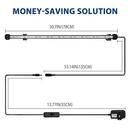 Docean Aquarium LED Light - Energy SavingSubmersible LED Aquarium Light,Waterproof Fish TankLight Underwater Crystal Glass Lights Suitable for Sltwater and Freshwater(Blue and White)-31 inch(78 cm 5521 (Category: Homes & Other Pet Accessories) located in Singapore. Submitted by plentiful88 (Listing ID 1378510363, Image 1). Description: This Docean aquarium light features 5050 LED for super bright and energy-saving performance. It is IP68 waterpro
