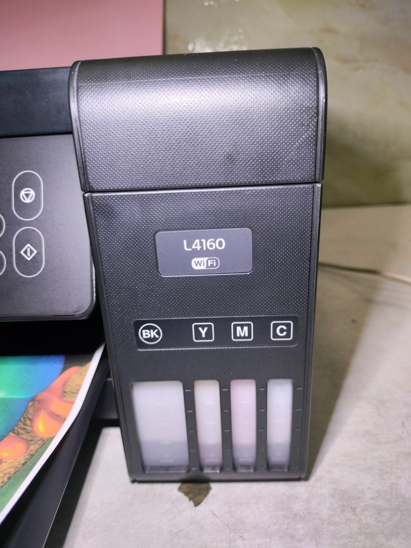 Epson Printer L4160 Eco Tank (Category: Printers, Scanners & Copiers) located in Singapore. Submitted by printer_reseller (Listing ID 1378335927, Image 2). Description: (I may not be able to reply here. For enquiry please text 89415154) Epson L4160 Eco tank In good working condition. Well maintain and look new. Can wifi mobile print. Can double side print. Waste ink tank have been clean and reset. Beatiful colour printing as show on last few phot