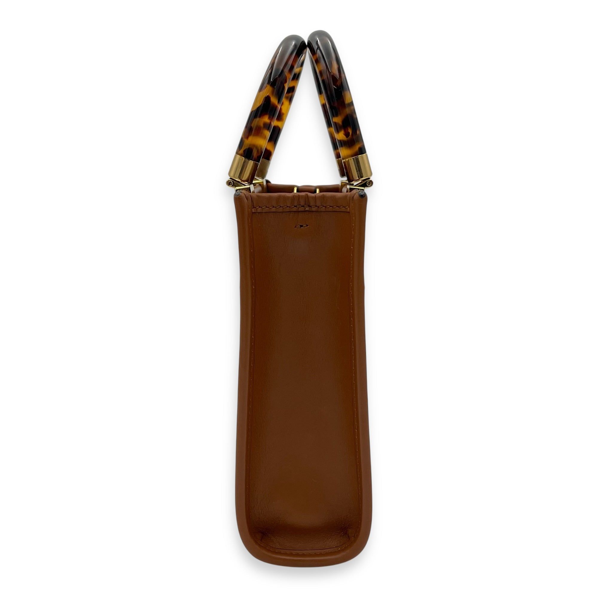 Fendi Sunshine Top Handle Bag Mini Brown in Calfskin, Gold hardware (Category: Bags & Wallets) located in Singapore. Submitted by carousellluxury (Listing ID 1378404533, Image 3). Description: SKU S2506-006885AN Material Calfskin Size Mini Color Brown Hardware Gold Strap Included, non-detachable and adjustable Dimension (L)13cm x (H)17cm x (W)5cm Accessories Dust Bag, Series 8BS051 ABVL 219.0189 Circa Est NA Microchipped FALSE PS: Available for P