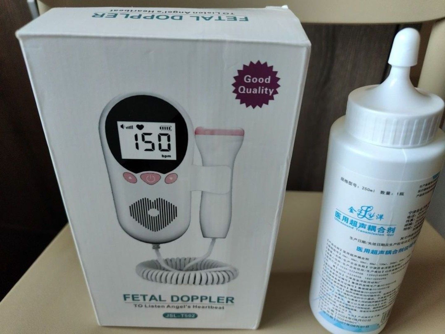 Fetal Doppler - Listen to Angel's Heartbeat (Category: Baby Monitors) located in Singapore. Submitted by daphne8830 (Listing ID 1378368188, Image 1). Description: - Listen to your baby's heartbeat anytime. - Digital display of heart rate. - Includes ultrasound gel. - High quality device..