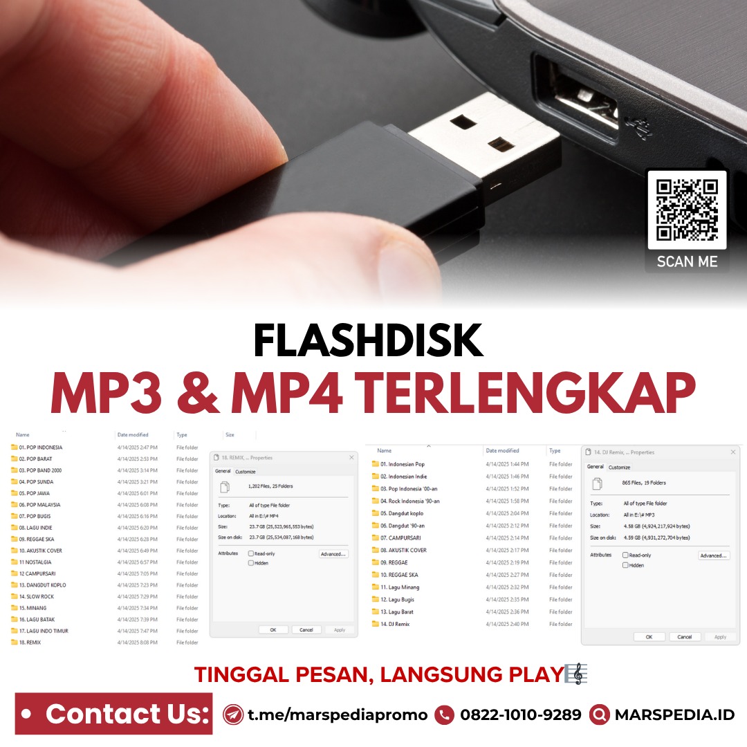 Flashdisk USB Berisikan Music Full Lagu Mp3 Mp4 Musik Buat Di Mobil