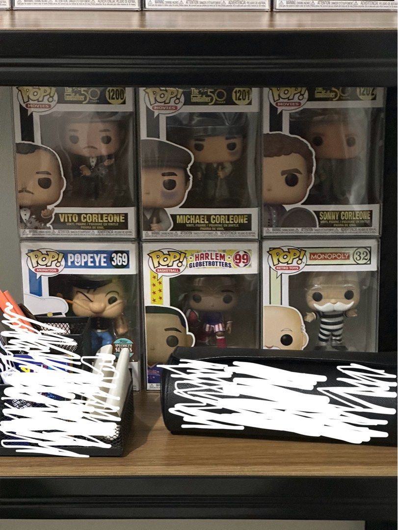 Funko Pop - NBA, Movie, Etc. (Category: Designer & Blind Box Toys) located in Malabon City. Submitted by reyyyyyyyyyyyyyyy (Listing ID 1378526047, Image 2). Description: For sale: NBA/MOVIE Etc. Funko Pop The Godfather sold as set only. Vince Carter Slam 03 - SOLD Mr. Monopoly 32 - SOLD Popeye 369 - P1700 Shaquille O’Neal 81 - P550 Allen Iverson 102 - P800 Ray Allen Slam 04- P1100 Larry Bird 77 - P650 Isiah Thomas 101 - P600 Hakeem Olajuwon 106 -